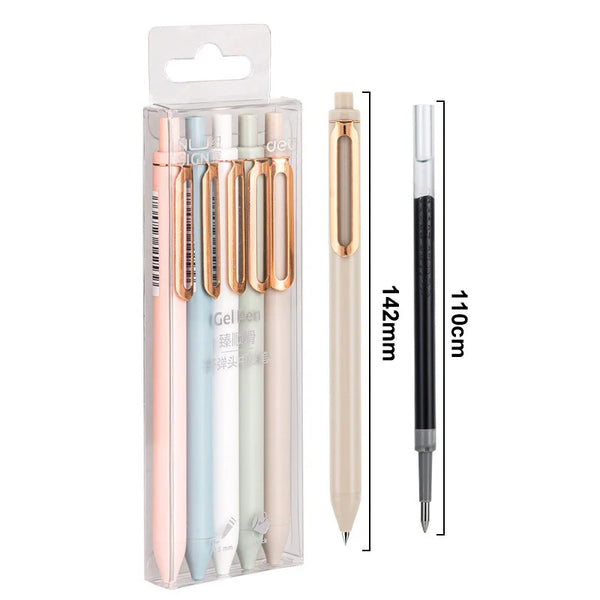 DELI NUSIGN Gel Pen Retractable 0.5 Felt-tip Pen Stationery for