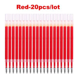 Deli 5/20pcs Retractable Gel Pen 0.5mm Ink Refill Black Blue Red Stationary for Kids School Office Supplies Writing Pens Set