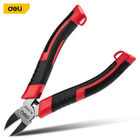 Deli  5/6 Inch Cr-V Plastic Pliers Nippers Jewelry Electrical Wire Cable Cutters Cutting Side Snips Electrictrician Tool