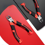 Deli  5/6 Inch Cr-V Plastic Pliers Nippers Jewelry Electrical Wire Cable Cutters Cutting Side Snips Electrictrician Tool