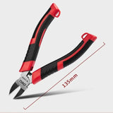 Deli  5/6 Inch Cr-V Plastic Pliers Nippers Jewelry Electrical Wire Cable Cutters Cutting Side Snips Electrictrician Tool