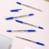 Deli 50pcs/Box Ball Point Pen Plugged 0.7mm Blue Ink Smooth Writing Office School Stationery EQ6-BL