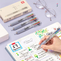 Deli 5pc/Set Multi-color Ballpoint Pen Roller Ball Pens 4 In 1 ручка шариковая 0.7MM Color Ink School Student Office Stationery