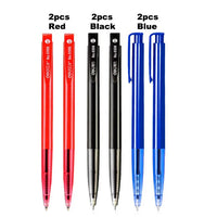 Deli 6/12pcs Ballpoint Pen Set 0.7mm Black Blue Red Ink Pens Stationery Supplies Student Writing Exam Signature Pen Kids Gift