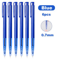 Deli 6/12pcs Ballpoint Pen Set 0.7mm Black Blue Red Ink Pens Stationer –  AOOKMIYA