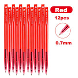 Deli 6/12pcs Ballpoint Pen Set 0.7mm Black Blue Red Ink Pens Stationery Supplies Student Writing Exam Signature Pen Kids Gift