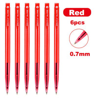 Deli 6/12pcs Ballpoint Pen Set 0.7mm Black Blue Red Ink Pens Stationery Supplies Student Writing Exam Signature Pen Kids Gift