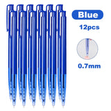 Deli 6/12pcs Ballpoint Pen Set 0.7mm Black Blue Red Ink Pens Stationery Supplies Student Writing Exam Signature Pen Kids Gift