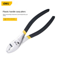 Deli 6" 8" 10"Carp Pliers Slip Joint Plier 2nd Gear Adjustable Automobile Repair Tool Big Mouth Fish Tail Pliers Slipper Pliers