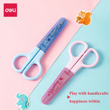 Deli 6021 Student Scissors For Kids And Children's Art Safety Scissors Manual DIY Tools