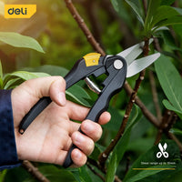 Deli 8 Inch Garden Pruner Shears Blade Pruning Scissors for Bonsai Fruit Trees Flowers Branches Garden Pruners