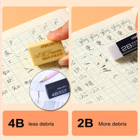 Deli 8pcs School Eraser Stationery Art Sketch Drawing Pencil Rubber for Kids Office Correction Supplies 4B 2B Eraser Writing