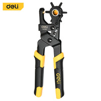 Deli 9"Belt Punch Pliers Professional Hole Punch Plier Set Eyelet Puncher Revolve Sewing Machine Bag Tool Hand Tools