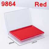 Deli 9864 9865 Square Stamp Ink Pad 85x135mm Stamp Pad Ink Pad Red Black Blue Colors Finance Stationery Ink pad