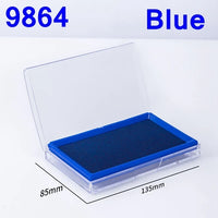 Deli 9864 9865 Square Stamp Ink Pad 85x135mm Stamp Pad Ink Pad Red Black Blue Colors Finance Stationery Ink pad