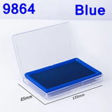 Deli 9864 9865 Square Stamp Ink Pad 85x135mm Stamp Pad Ink Pad Red Black Blue Colors Finance Stationery Ink pad