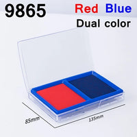 Deli 9864 9865 Square Stamp Ink Pad 85x135mm Stamp Pad Ink Pad Red Black Blue Colors Finance Stationery Ink pad