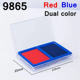 Deli 9864 9865 Square Stamp Ink Pad 85x135mm Stamp Pad Ink Pad Red Black Blue Colors Finance Stationery Ink pad