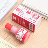 Deli 9874es Round Square Stamp Ink Pad 40ml Red Black Blue Colors Finance Stationery