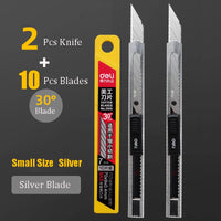 Deli Alloy Steel Knife Durable Utility Knife For Carving Open Box Wallpaper Cutter нож Self-Locking Function For School Office