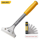 Deli Aluminum Alloy Cleaning Blade Cleaning Tool Set Glass Seam Agent Ceramic Tile Glue Removal Cleaning Blade garden tools