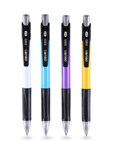 Deli Ballpoint Pen, 0.7mm Fine Point Blue ink, Retractable Rubber Grip Ball Point Writing Pens for Office School Business Gift