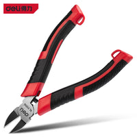 Deli CR-V Plastic Nippers Pliers 5 / 6 Inch Jewelry Wire and Cable Cutter Cutting Side Scissors Mini Pliers Electrical Tools