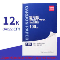 Deli Carbon Paper Double-sided Carbonless Copy Paper Thin Printing Dyeing Tracing Paper Office Papier Blue Red Transfer Papier