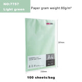 Deli Color Copy Paper A4 Color Computer Printing Paper 100 Sheets/Pack Student Hand-cut Paper-cut Office Supplies