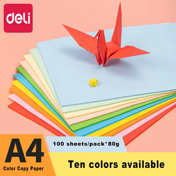 1 Pack Of 100 Sheets A4 Colored Printing Paper For Copying, Handcrafts,  Origami And Printing, Red