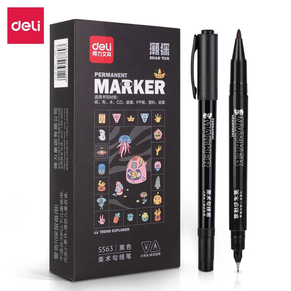 Deli 80 Colors Professional Sketch Marker Pen Double Head Art Oily Mar –  AOOKMIYA