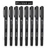 Deli Double Head Art Pens,Fineliner Pens,Technical Drawing Pen,Fine Point,Black,Waterproof for Watercolor,Sketching,Anime,Manga