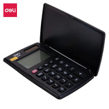 Deli E39219 portable Calculator Pocket mini Calculator small 8-digit Cover Battery Solar Dual power