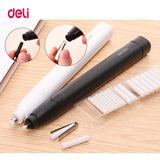 Deli Electric Eraser For School Office for Sketch Writing Drawing Battery Powered Electric Eraser Students Stationery Gift