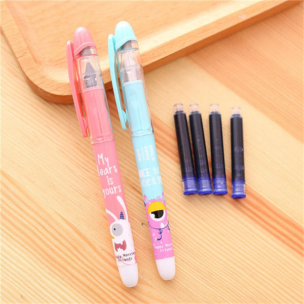 0.5mm Erasable Gel Pen Kawaii Colored Pens with Rubber for Student Writing  Creative Drawing Tools School Supplies Stationery