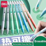 Deli Erasable Pen Set 0.5mm Gel Pen Erase Blue Black Ink Refill for  Stationery School Supplies Erasable Ballpoint Pen Kawaii