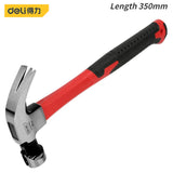 Deli Fiber Handle Claw Hammer Woodworking Hammer Tools High Quality Steel Hammerhead Multifunction Household Repair Hand Tools