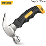 Deli Fiber Handle Claw Hammer Woodworking Hammer Tools High Quality Steel Hammerhead Multifunction Household Repair Hand Tools