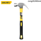 Deli Fiber Handle Claw Hammer Woodworking Hammer Tools High Quality Steel Hammerhead Multifunction Household Repair Hand Tools