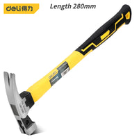 Deli Fiber Handle Claw Hammer Woodworking Hammer Tools High Quality Steel Hammerhead Multifunction Household Repair Hand Tools