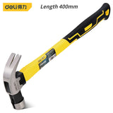 Deli Fiber Handle Claw Hammer Woodworking Hammer Tools High Quality Steel Hammerhead Multifunction Household Repair Hand Tools