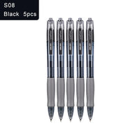 Deli Gel Pens 0.5mm Retractable Bullet Ballpoint Pen Blue Black Red Ink Refill for School Office Writing Stationery Supplies