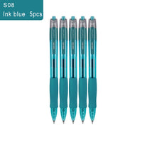 Deli Gel Pens 0.5mm Retractable Bullet Ballpoint Pen Blue Black Red Ink Refill for School Office Writing Stationery Supplies