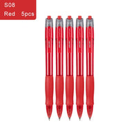 Deli Gel Pens 0.5mm Retractable Bullet Ballpoint Pen Blue Black Red Ink Refill for School Office Writing Stationery Supplies