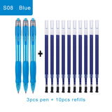 Deli Gel Pens 0.5mm Retractable Bullet Ballpoint Pen Blue Black Red Ink Refill for School Office Writing Stationery Supplies