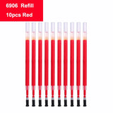 Deli Gel Pens 0.5mm Retractable Bullet Ballpoint Pen Blue Black Red Ink Refill for School Office Writing Stationery Supplies