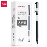 Deli Gel Pens High Capacity Gel School Pens Black Red Waterproof Gel Ink Ballpoint Pen Stationery Writing Supplies Office