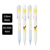 Deli Gel Pens Porous-Point 0.3/0.35/0.38/0.5MM Black ink Signing Pen For School Office Cute Stationery Supplies Exam Spare