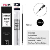 Deli Gel Pens Porous-Point 0.3/0.35/0.38/0.5MM Black ink Signing Pen For School Office Cute Stationery Supplies Exam Spare