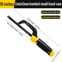 Deli Handmade Small Hacksaw Household DIY Small Handheld Saw Blade Iron Mini Saw Bow Hand Holder Woodworking Steel Holder